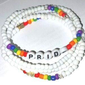 Super cute Pride rainbow beaded bracelet